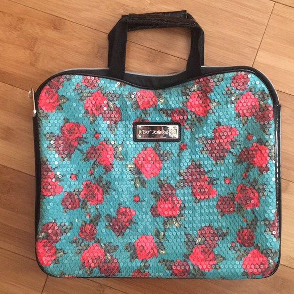 sequin laptop bag